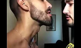 hot gay kiss with the addition of tongue kiss with hot couple