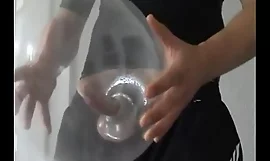 boy cums inside a balloon