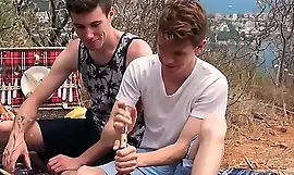 Twinks Abel Lacourt and xxx  Gabriel Lambert are fucking outdoor
