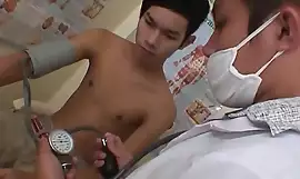 Slim Asian breed by doctor after sucking dick at Exam