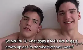 Two Young Virgin Twink Latino Boyfriends Fuck For First Time For Producer