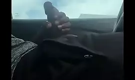 Black Guy Masturbating in car