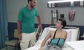 Hot Bro (Brian Adams) Rims And Barebacks His Stepbrother (Alex Meyer) In The Hospital - Brother Crush