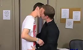 Homosexual man teaches teen to fuck