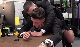 Hot suited up Office boy fucked HARD n left spunky