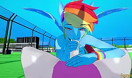 Pokémon My Little Pony Yaoi Furry - POV Rainbow Dash suck a je ojebaný Mewtwo - Japonec asijec manga anime karikatura gay Hentai porno