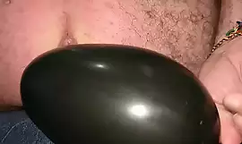 Huge Inflatable Butt Plug sliding out of my stretched Ass up close in Slow Motion