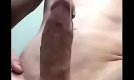 Ruined orgasm with cum oozing and dripping down my balls