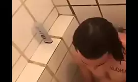 Spy guy jerking off in shower