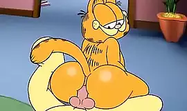 Garfield's fat ass gets creampied