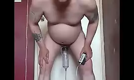 bisexual gay mark wright inserts electro nipple clamps on the end of his cock coupled with takes a piss at evenly matched time filling up his piss tube coupled with decorating for everyone the electro wires